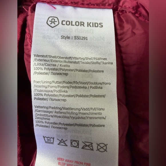 Color Kids  Toddler Quilted Packable Jacket, fuchsia Size 2 - Picture 3 of 7